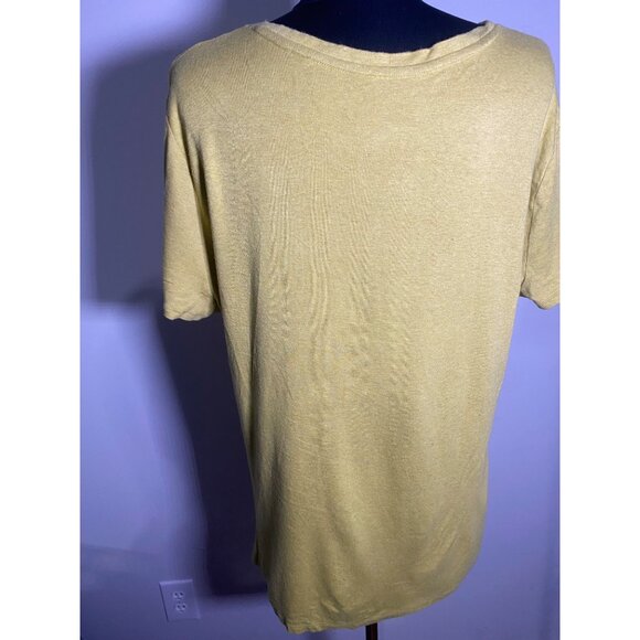Faded Glory V-Neck Yellow Women's Top Size XXL/2XG - Picture 2 of 6